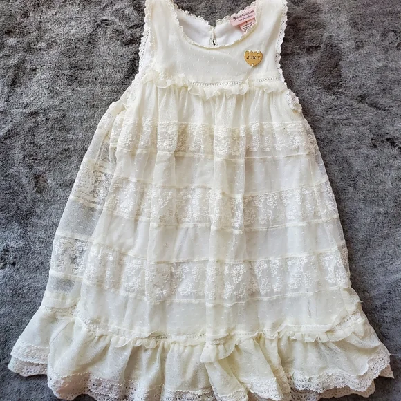 JUICY COUTURE GIRLS LACE DRESS 7T - Picture 1 of 9